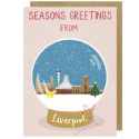 Liverpool Snow Globe Christmas Card