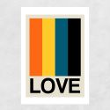 East End Prints Retro Stripe Love A3 Print