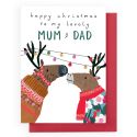 Lovely Mum & Dad Christmas Card