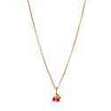 Enamel Copenhagen Cherry Necklace - Red