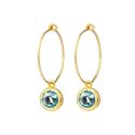 One & Eight Erinite Round Hoop Earrings