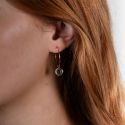 One & Eight Erinite Round Hoop Earrings