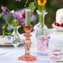 Orange Glass Candle Holder