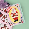 Pink Santa Christmas Card