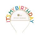Birthday Headband Rainbow