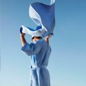 Hay Waffle Bathrobe - Sky Blue