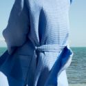 Hay Waffle Bathrobe - Sky Blue