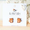Robin Valley Cat Sitting Earrings