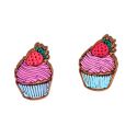 Robin Valley Hand Painted Cupcake Earrings