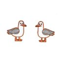 Robin Valley Hand Painted Seagulls Earrings