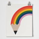 Roomytown Rainbow Pencil A3 Print