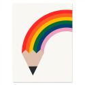 Roomytown Rainbow Pencil A3 Print
