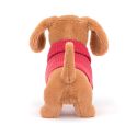 Jellycat Sweater Sausage Dog - Pink