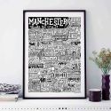 Manchester Landmarks A3 Print