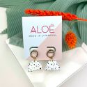 Aloë Wavy Gold Dalmatian Dangle Studs