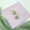 Aloë X Utility 24k Gold Plated Pink & Green Terrazzo Hoops