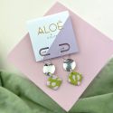 Aloë X Utility Silver Plated Terrazzo Drop Hoops