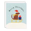 Sledging Dog Pack of 5 Christmas Cards