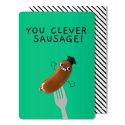 Clever Sausage Graduation Magnet Card