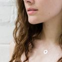 One & Eight Silver Surfside Hoop Necklace