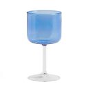 Set of 2 Hay Tint Wine Glasses - Blue & Clear