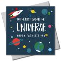 Best Dad In The Universe Pom Pom Card 