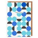 Happy Birthday Blue Circles Card