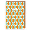 Thank You Teal Orange Semi Circles Card