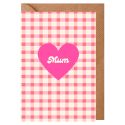 Mum Gingham Mother's Day Card