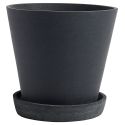 Hay Flowerpot with Saucer - Black