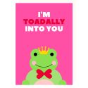 Toadally Into You Valentines Card