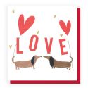 Love Sausage Dogs Valentines Card
