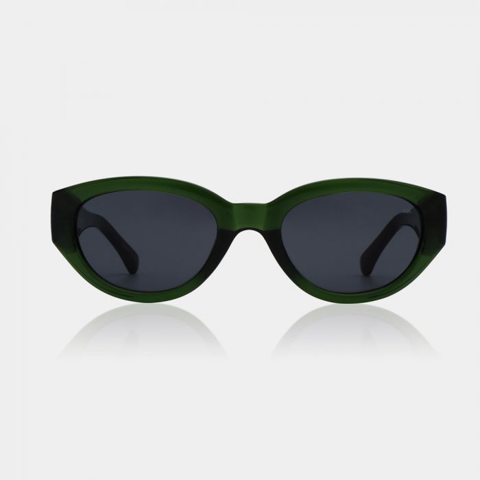 A Kjaerbede Winnie Sunglasses - Dark Green Transparent