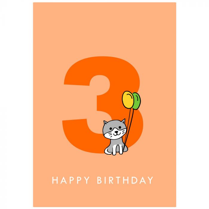 Happy 3rd Birthday - Cat