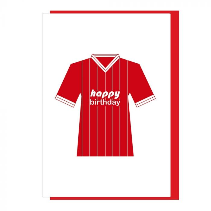 Happy Birthday Red 80s Shirt Card