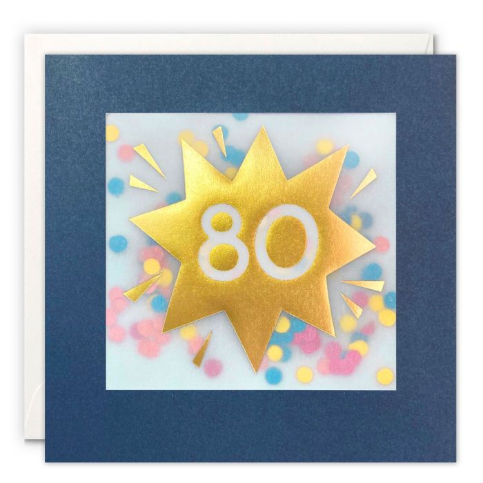 Age 80 Gold Shakies Card