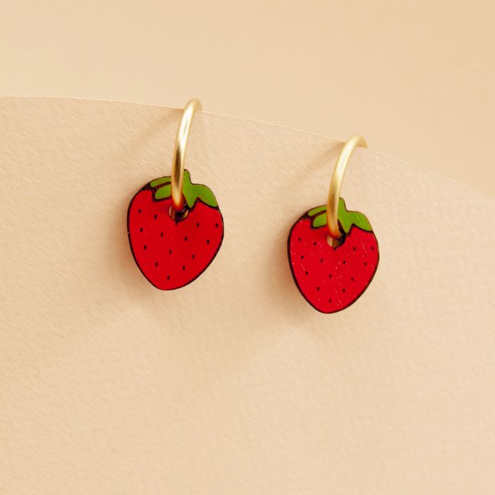Materia Rica Little Strawberry Earrings