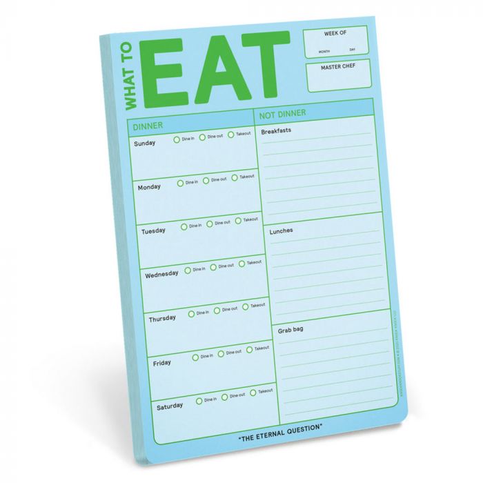 What To Eat Notepad - Blue