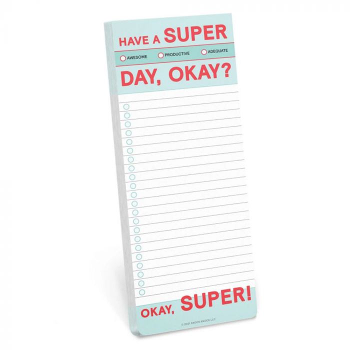 Have a Super Day List Pad
