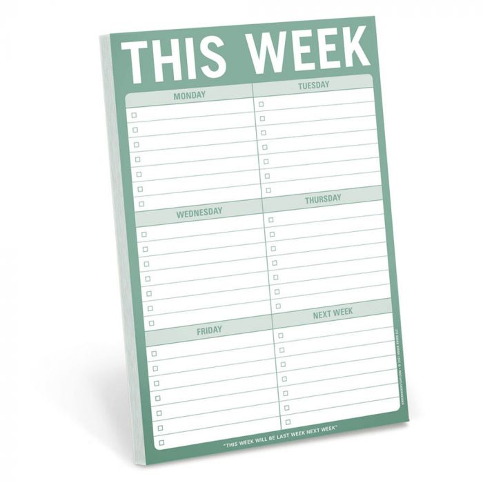 This Week Notepad - Green