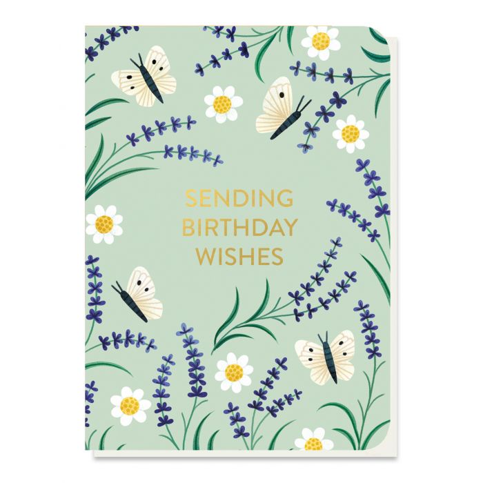 Birthday Wishes Lavender Seed Card