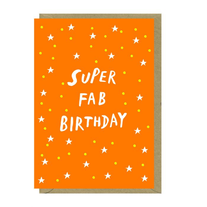Earlybird Super Fab Neon Birthday Card