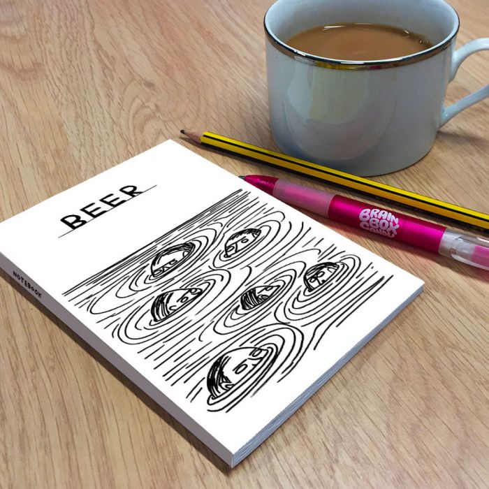 David Shrigley Beer Swimmers A6 Notebook