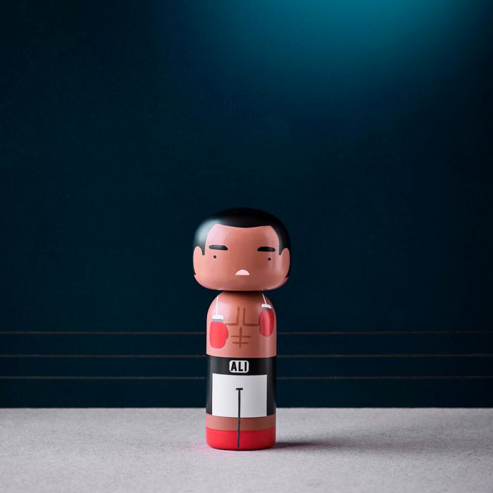 Lucie Kaas Muhammad Ali Kokeshi Doll