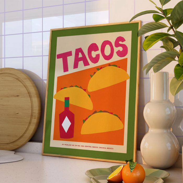 Proper Good Tacos A3 Print