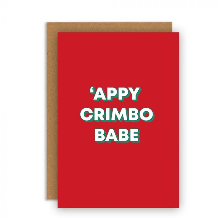 Appy Crimbo Babe Christmas Card