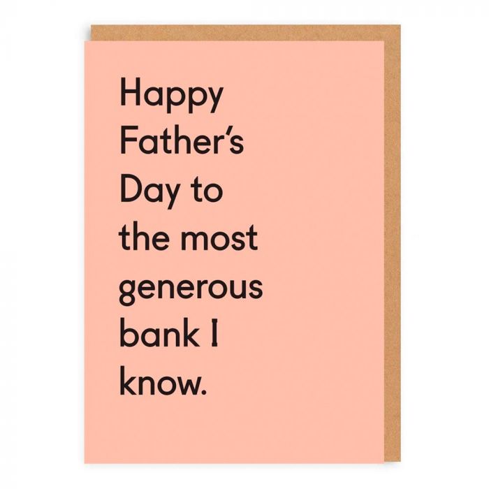 Generous Bank Father's Day Card
