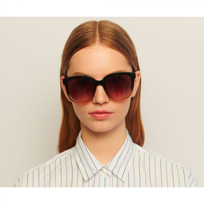 A Kjaerbede Billy Sunglasses - Black/Brown Transparent