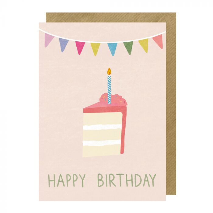 Pink Birthday Cake Card