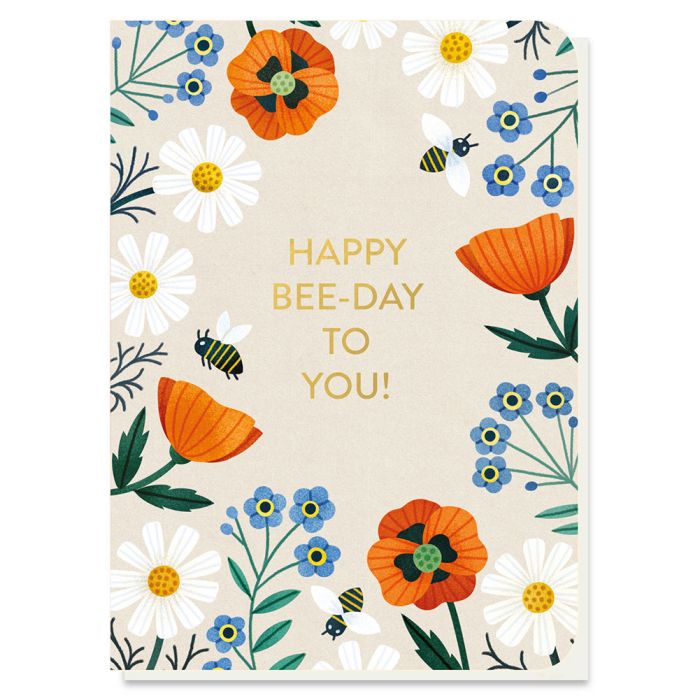 Happy Bee-day Bee-Friendly Seed Card